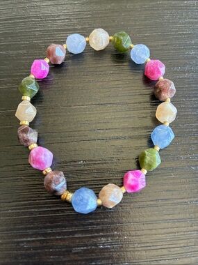 Tourmaline Gemstone Beaded Stretch Bracelet